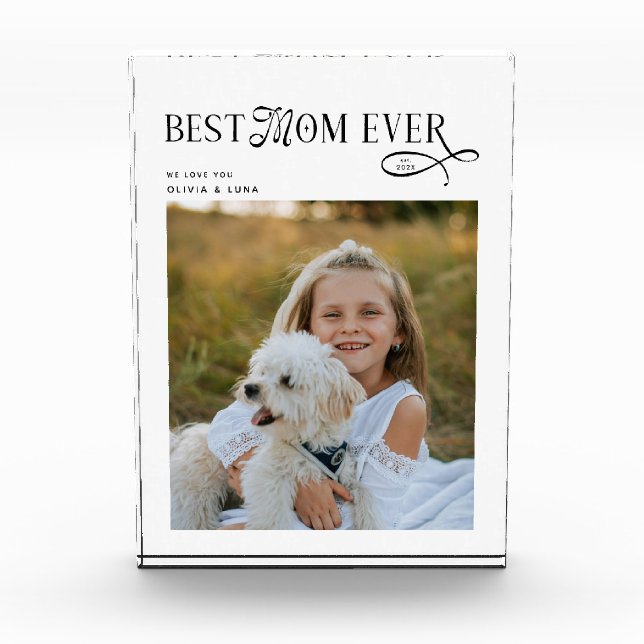 Bloque Para Fotos Modern Best Mom Ever Photo  Mothers Day Gifts (Anverso)