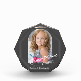 Bloque Para Fotos Modern Grey Felicitaciones JK Grad Invitación