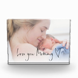 Bloque Para Fotos Modern Love You Mommy Script Heart Overlay