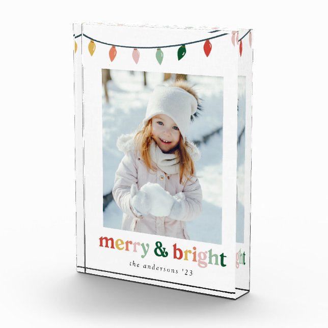 Bloque Para Fotos Modern Merry and Bright Holiday (Derecha)