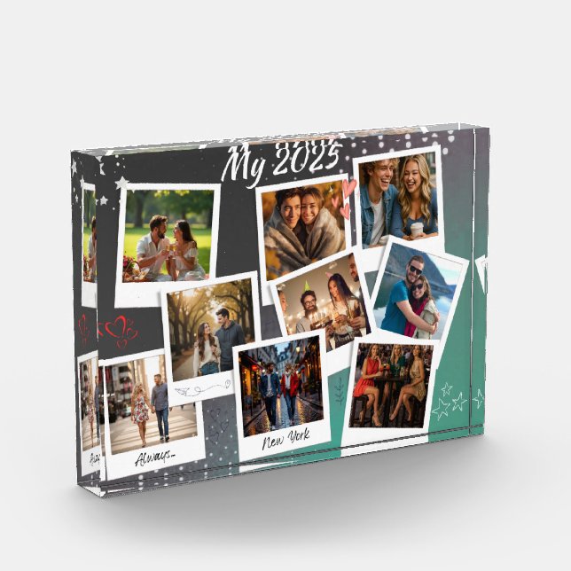 Bloque Para Fotos | Modern Minimalist Love Keepsake, Personalized  (Izquierda)