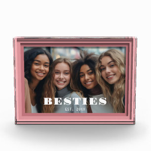 Bloque Para Fotos Modern Pink Besties Keepsake
