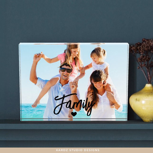 Bloque Para Fotos Modern Script Custom Family Photo Block (Subido por el creador)