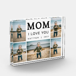 Bloque Para Fotos Modern Simple I Love You Mom Collage 5