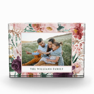 Bloque Para Fotos Moderna acuarela floral elegante familia