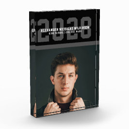 Bloque Para Fotos Moderna graduación deportiva negrita de tipografía