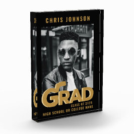 Bloque Para Fotos Moderna tipografía audaz de oro Graduación mínima