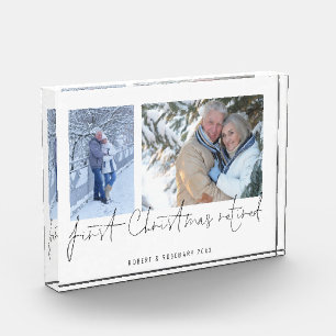 Bloque Para Fotos Moderno 2 Nombre de guión gráfico Primera Navidad