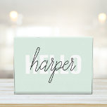Bloque Para Fotos Moderno Pastel Mint Hello Y You Name<br><div class="desc">Moderno Pastel Mint Hello Y You Name</div>