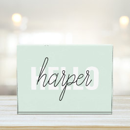 Bloque Para Fotos Moderno Pastel Mint Hello Y You Name