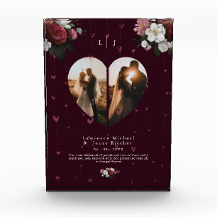 Bloque Para Fotos Moderno Personalizado Rojo Regalo de forma de cora