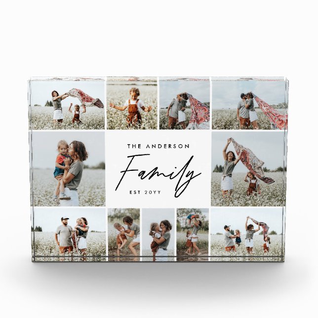 Bloque Para Fotos moderno sencillo minimo multifotografía familia (Anverso)