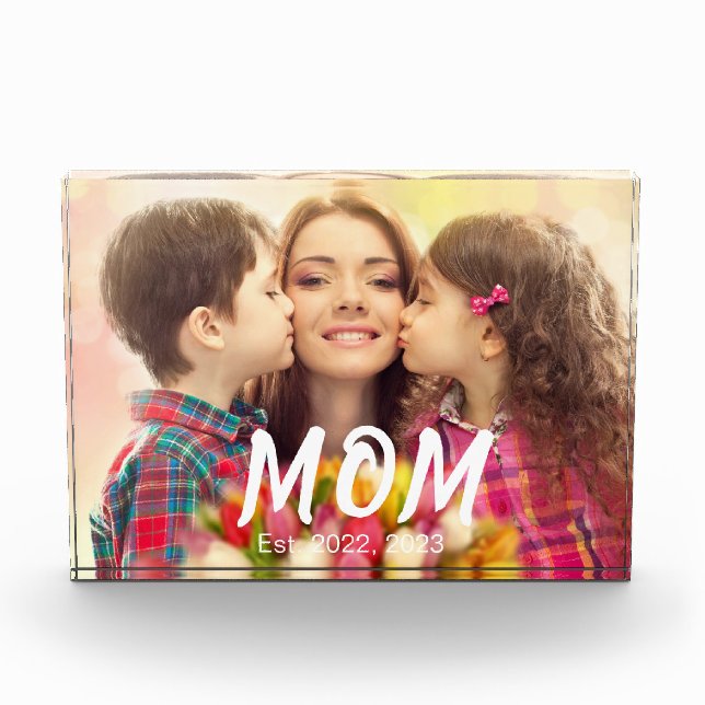 Bloque Para Fotos Mom Established Elegant Bold Font Black Photo (Anverso)