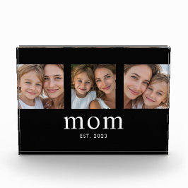Bloque Para Fotos Mom Established Modern Bold Minimal Black 3 Photo