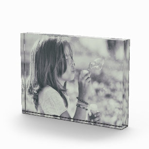 Bloque Para Fotos Momento de Dandelion eterno - Blanco y negro