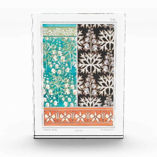 Bloque Para Fotos Monkshood wolfsbane planta art nouveau verneuil (Anverso)