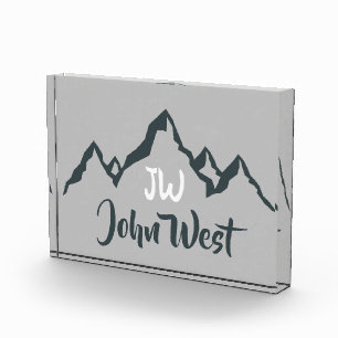 Bloque Para Fotos Monograma personalizable de la gama de montañas di