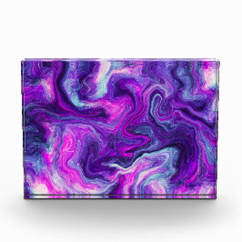 Bloque Para Fotos Morado, azul, marble rosado, arte fluido
