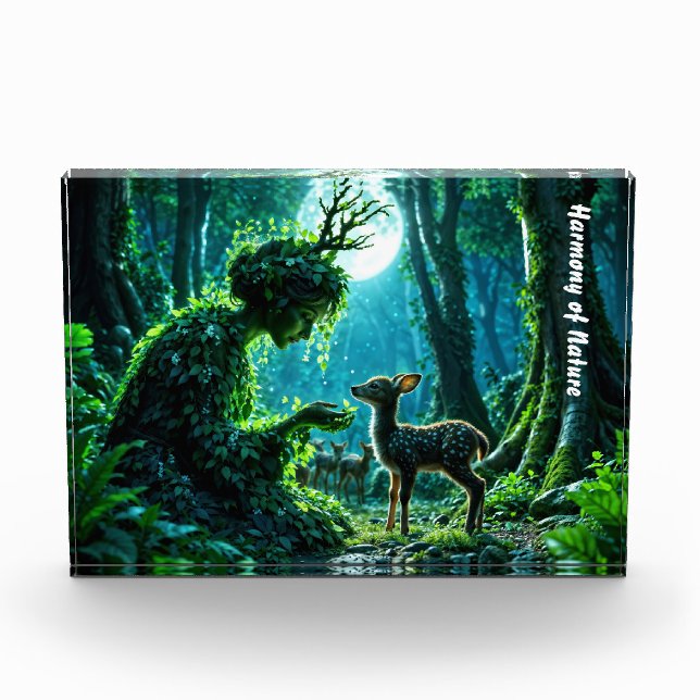 Bloque Para Fotos Mother nature's gentle touch on a spotted fawn (Anverso)