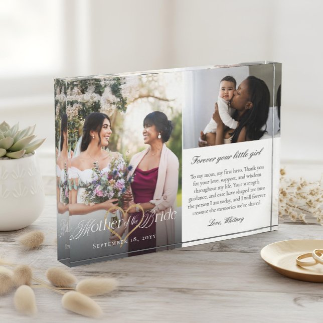 Bloque Para Fotos Mother of the Bride Heart Wedding Then & Now Photo (Mother of the Bride Heart Wedding Then & Now Photo)