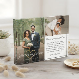 Bloque Para Fotos Mother of the Groom Heart Wedding Then & Now Photo