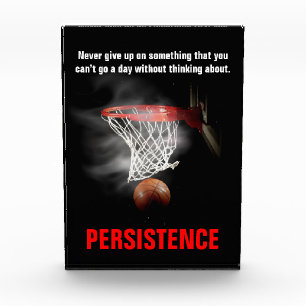 Bloque Para Fotos Motivación Inspiradora del baloncesto de persisten