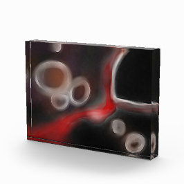 Bloque Para Fotos Motivo Arterial: Resumen Negro, Blanco y Rojo