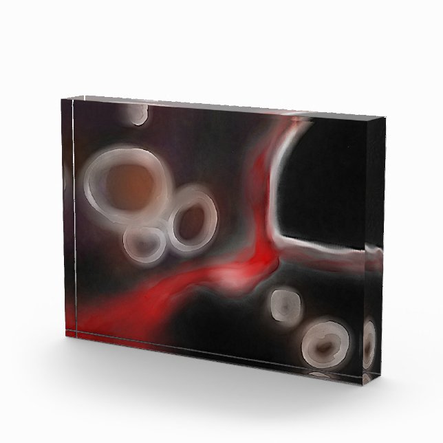 Bloque Para Fotos Motivo Arterial: Resumen Negro, Blanco y Rojo (Derecha)