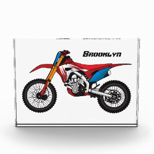 Bloque Para Fotos Moto de moto de tierra roja