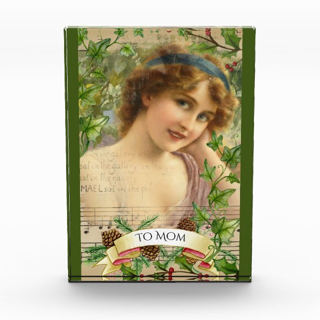 Bloque Para Fotos Mujer victoriana en el jardín (Anverso)