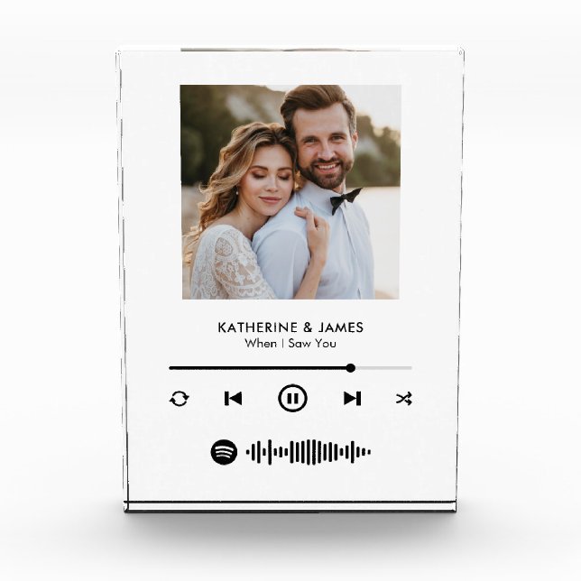 Bloque Para Fotos Music Player Photo Frame With Custom Spotify Code (Anverso)