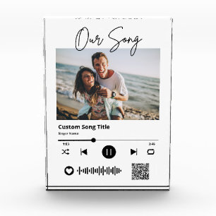 Bloque Para Fotos Música de Boda de Nuestra Canción Código QR Escane