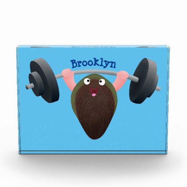 Bloque Para Fotos Mussel gracioso trabajando en ilustracion personal (Anverso)