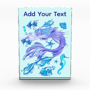 Bloque Para Fotos Mystic Mermaid Fairy Purple Creple Ceramic Tile