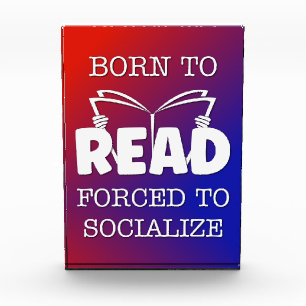 Bloque Para Fotos Nacido para leer forzado a socializar
