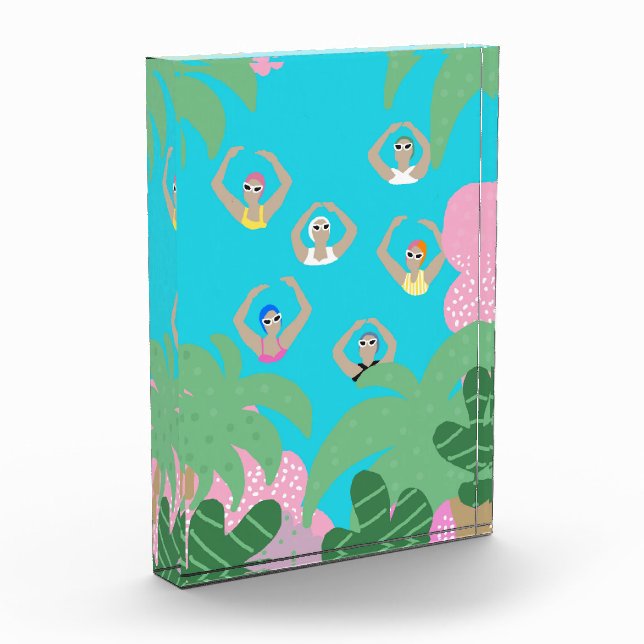 Bloque Para Fotos Nadadores artísticos | Ilustracion artístico de na (Izquierda)