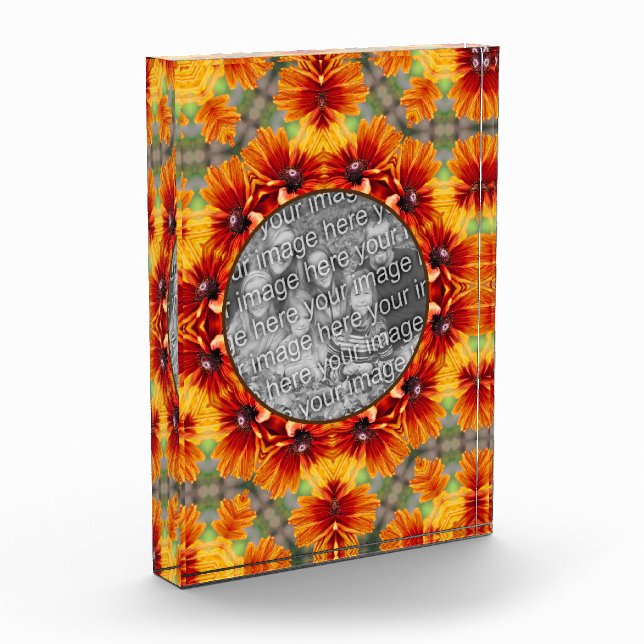 Bloque Para Fotos Naranja Black Eyed Susan Daisy Añade tu (Izquierda)