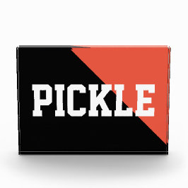 Bloque Para Fotos Naranja brillante Esporto negro negrita "PICKLE" T