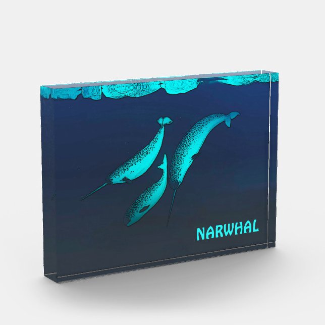 Bloque Para Fotos Narwhal Bajo El Hielo (Izquierda)