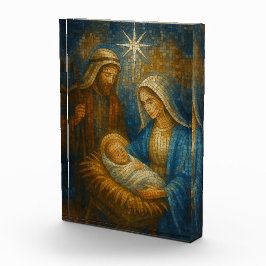 Bloque Para Fotos Nativity Stained Glass Mosaic | Holy Family