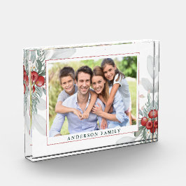 Bloque Para Fotos Navidad Greenery y Berries Photo