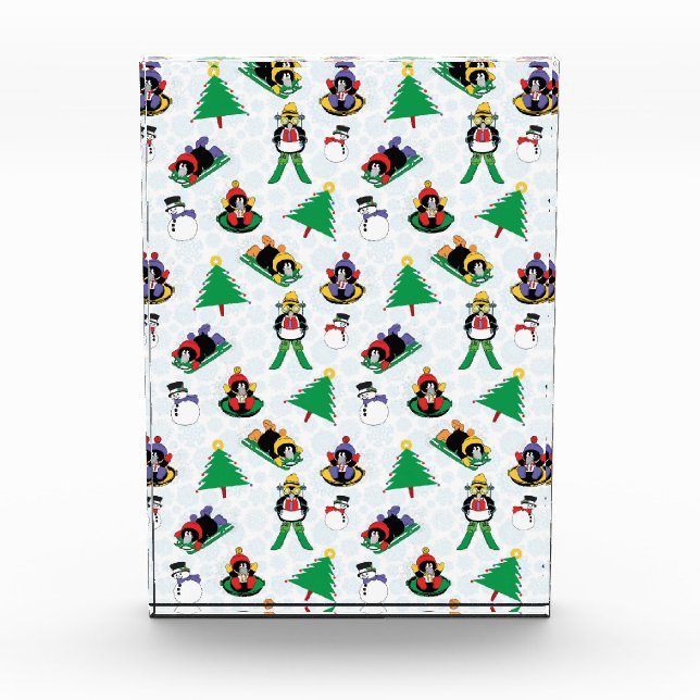 Bloque Para Fotos Navidades de esquí de pingüino (Anverso)