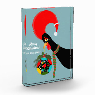 Bloque Para Fotos Navidades de gallos portugueses holly bauble