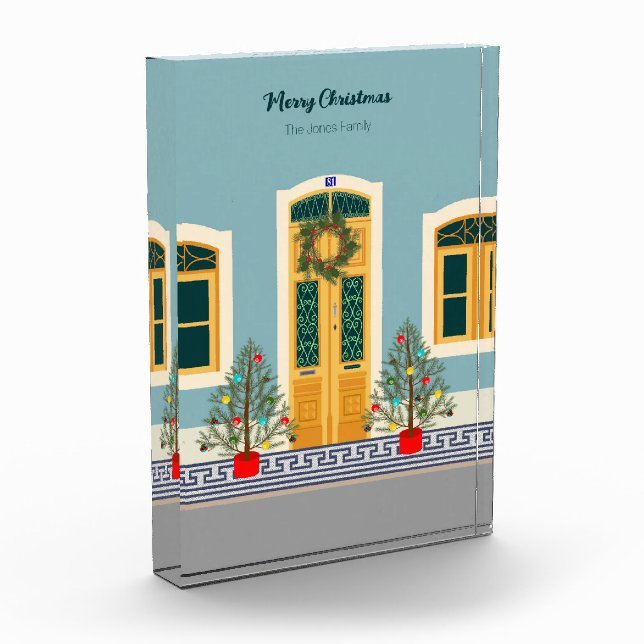 Bloque Para Fotos Navidades de vacaciones Casa festiva portuguesa (Izquierda)