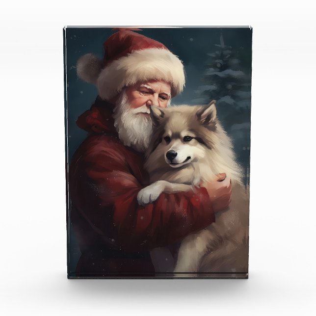 Bloque Para Fotos Navidades del festival Lapphund Santa Claus en Fin (Anverso)
