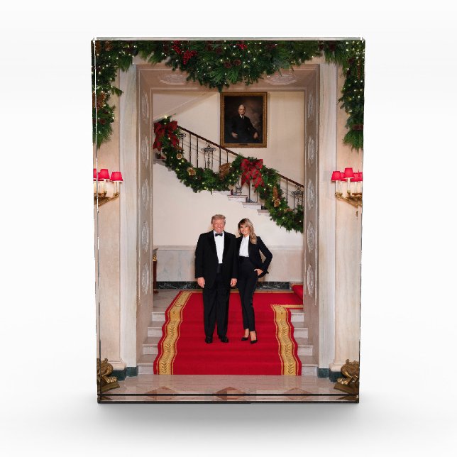 Bloque Para Fotos Navidades detienen al presidente Donald Trump y Me (Anverso)