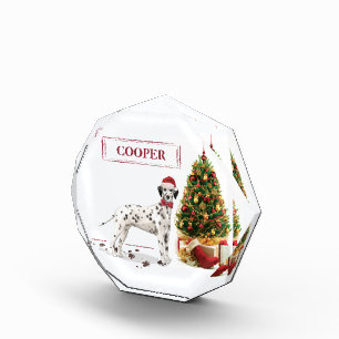 Bloque Para Fotos Navidades divertidos: Perro y árbol dalmatianos