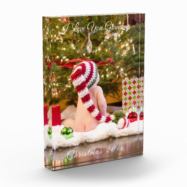 Bloque Para Fotos Navidades feriados te amo abuela y abuelo (Izquierda)