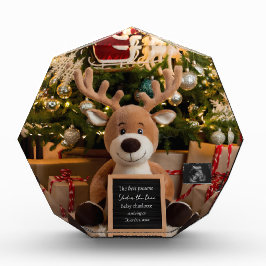 Bloque Para Fotos Navidades Invitación de embarazo reno lindo