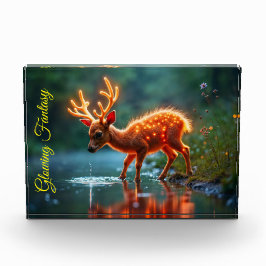 Bloque Para Fotos Navidades luces mágicas del arroyo de ciervos jóve